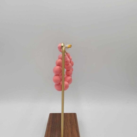 J Crew Factory Pink Thread Wrapped Statement Earrings NWOT! - Picture 5 of 10